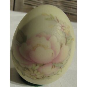 Egg with pink rose collector edition cream pink Easter egg